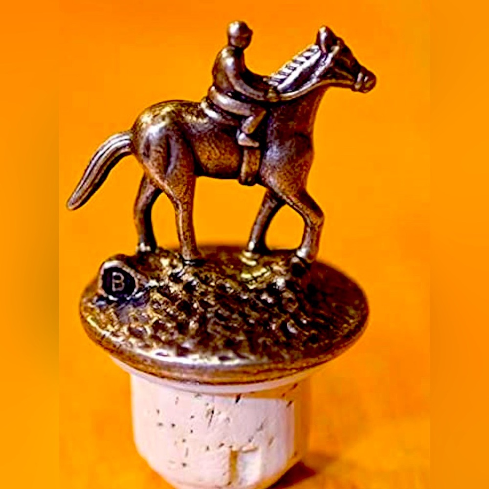 Blanton’s Bourbon “B” jockey bottle stopper